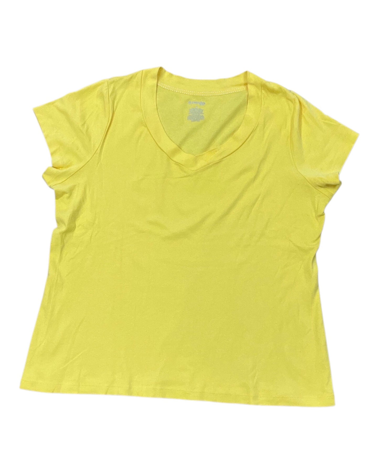 Top Ss Basic By St Johns Bay In Yellow, Size:1X