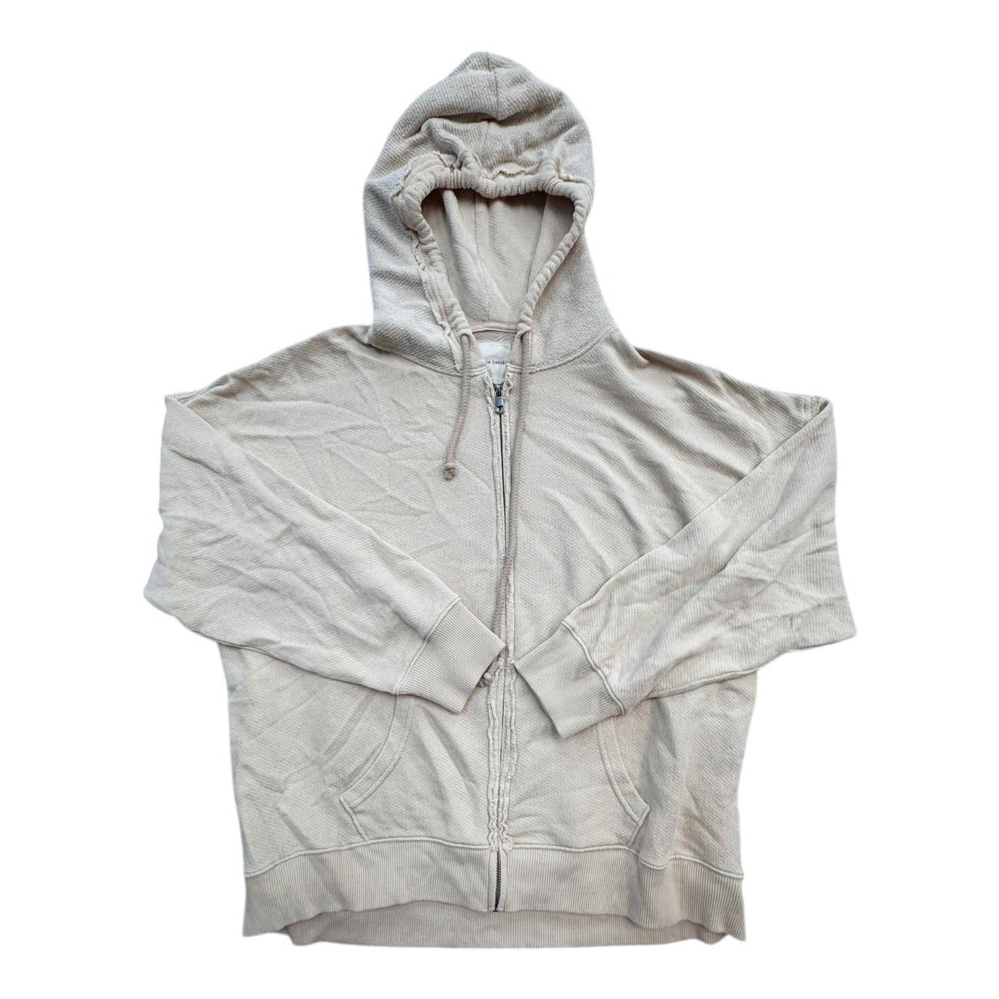 Sweatshirt Hoodie By American Eagle In Tan, Size:L