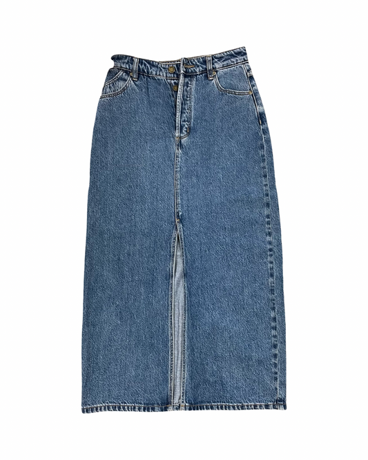 Skirt Maxi By Rollas In Blue Denim, Size:2