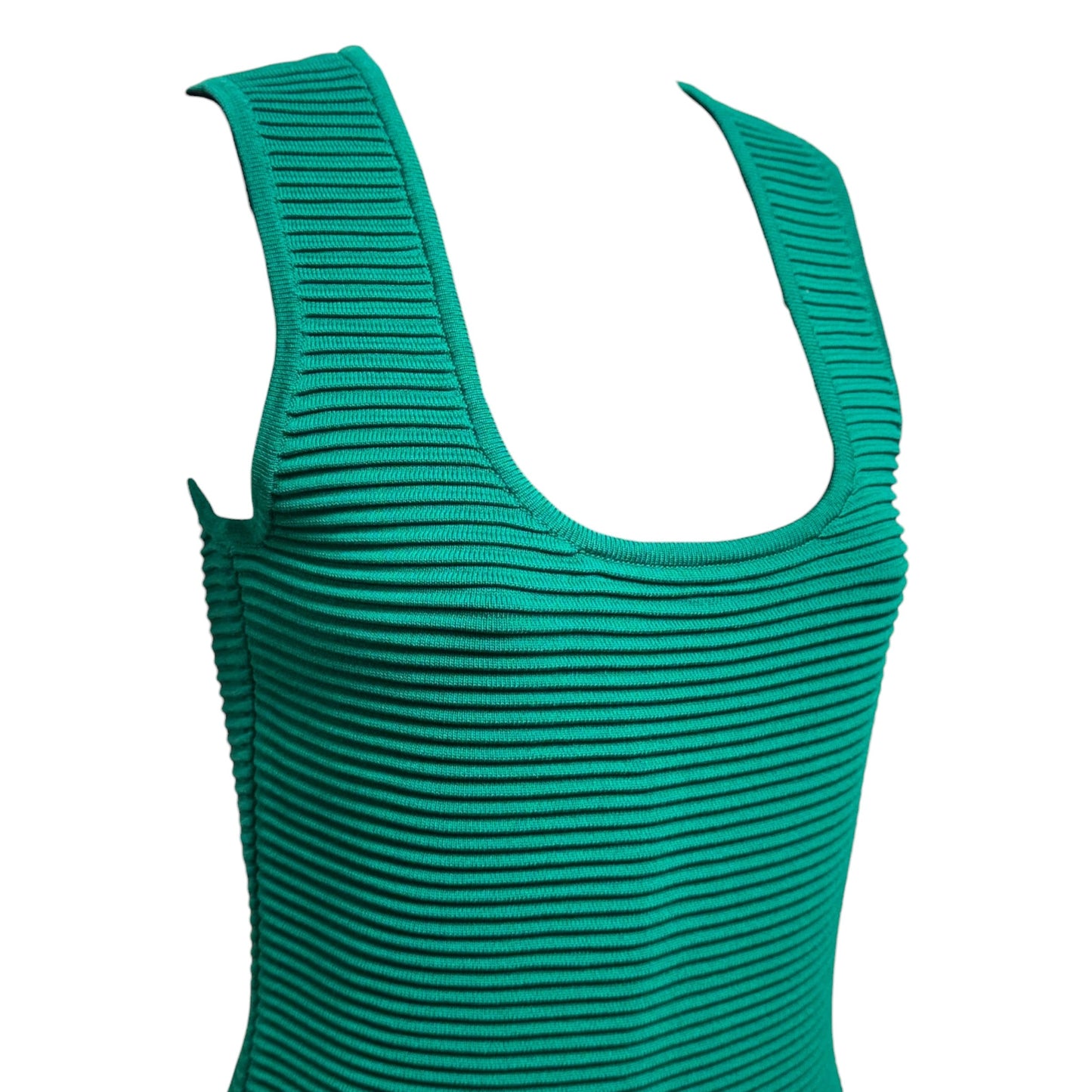 Ribbed Sleeveless Bodycon Dress By Torn By Ronny KoBo In Jade Green, Size: S