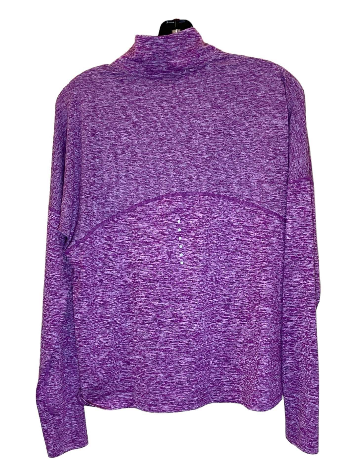 Lavender Athletic Top Long Sleeve Collar Nike Apparel, Size M