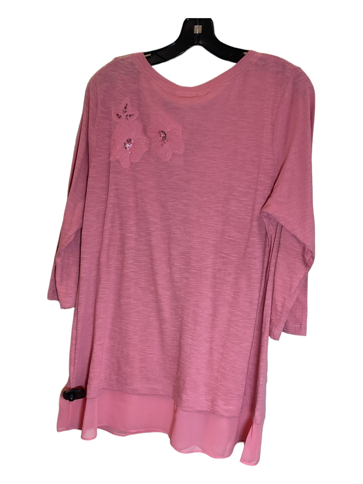 Pink Tunic 3/4 Sleeve Logo, Size M