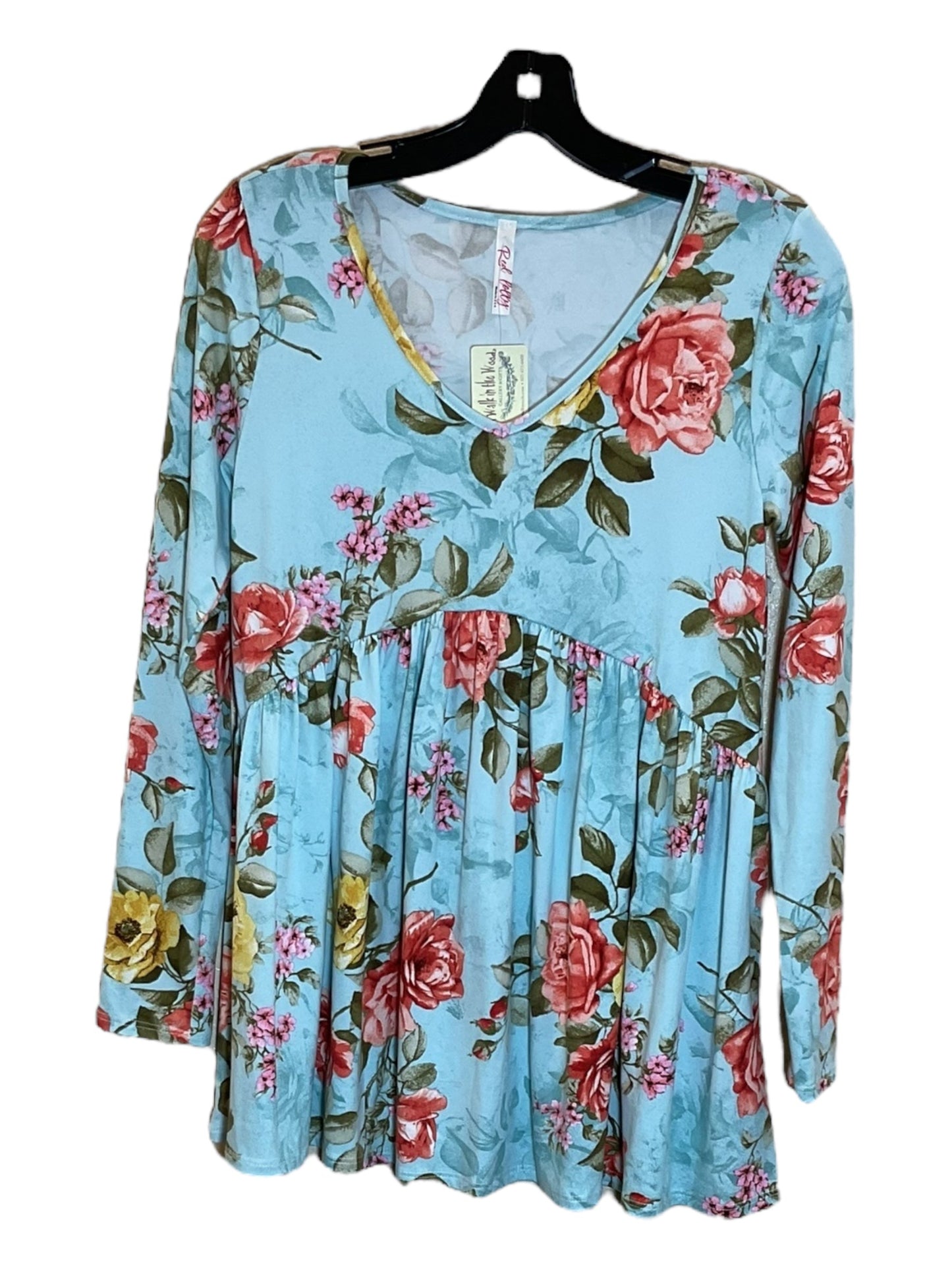 Floral Print Tunic Long Sleeve Clothes Mentor
