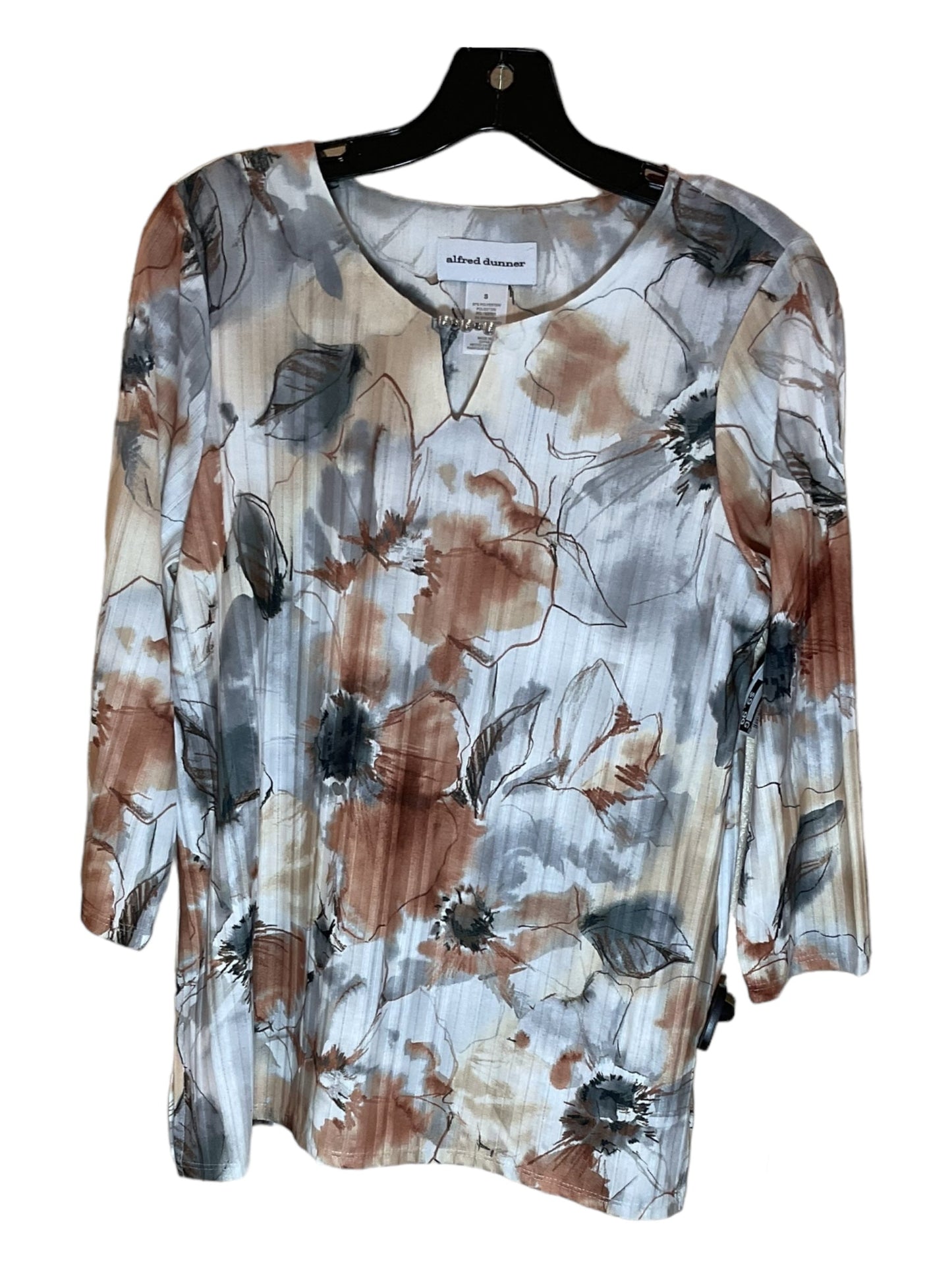 Floral Print Top 3/4 Sleeve Alfred Dunner, Size S