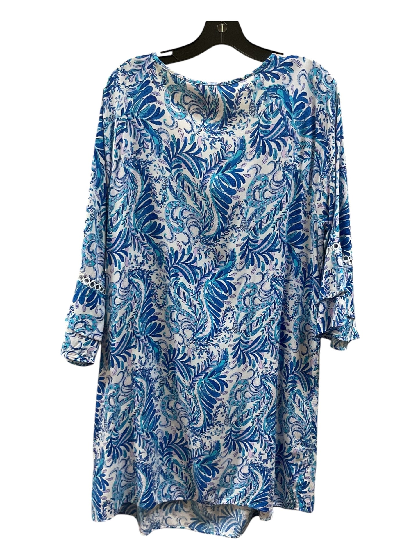 Dress Designer By Lilly Pulitzer In Blue & White, Size: Xl