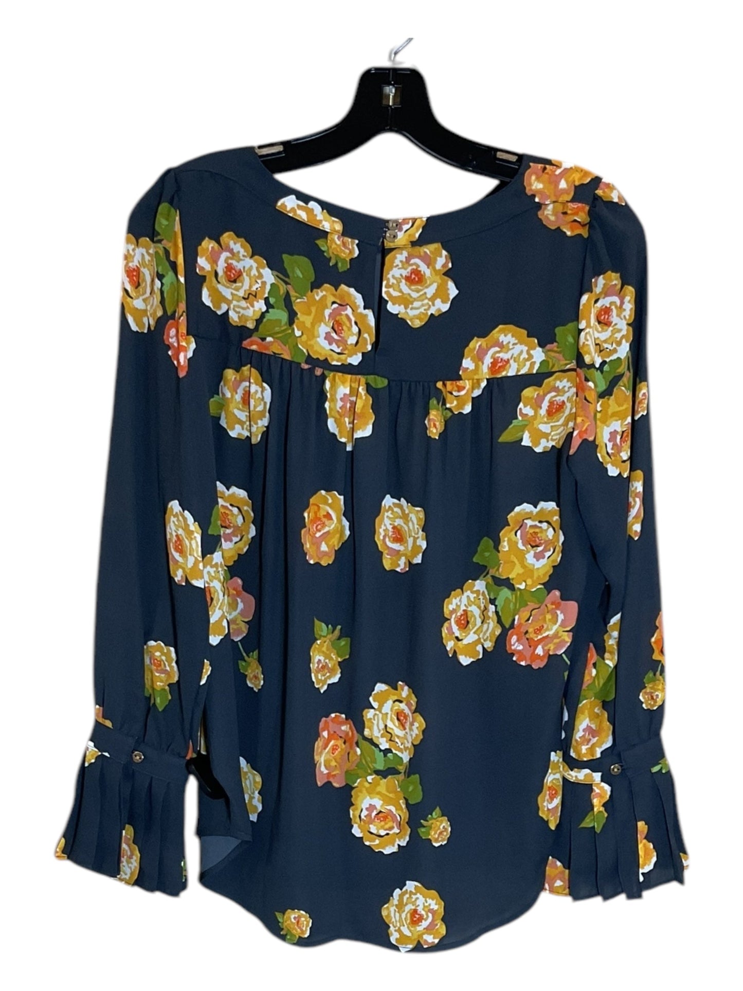 Blouse Long Sleeve By Loft In Floral Print, Size: Xs