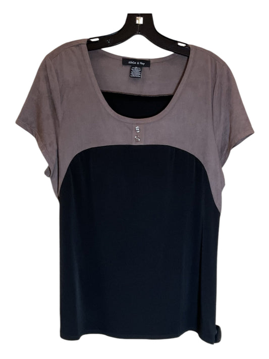 Top Short Sleeve By Clothes Mentor In Black & Brown, Size: Xl