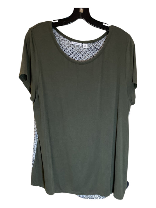 Top Short Sleeve By Croft And Barrow In Green, Size: Xl