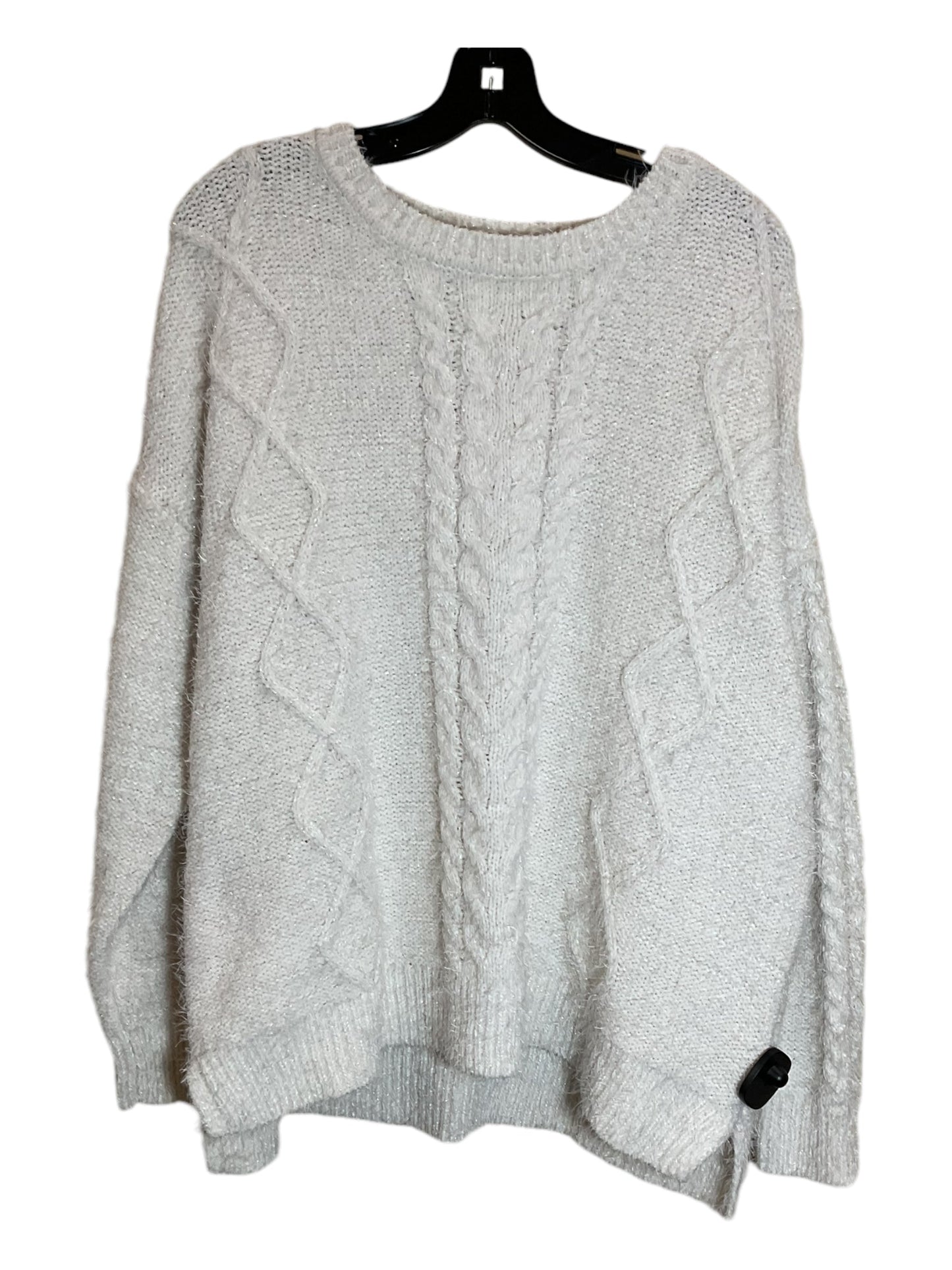 Sweater By Maurices In White, Size: 1x