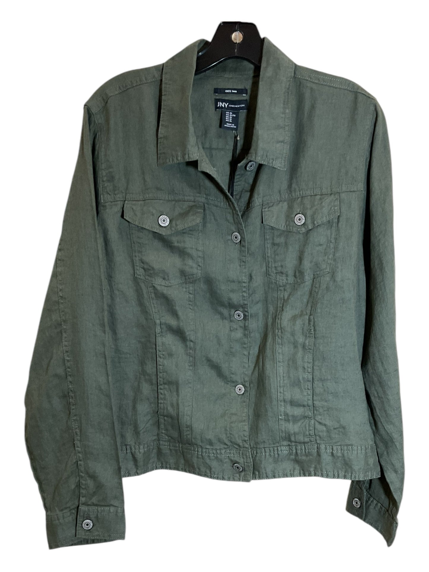 Blouse Long Sleeve By Jones New York In Green, Size: Xl