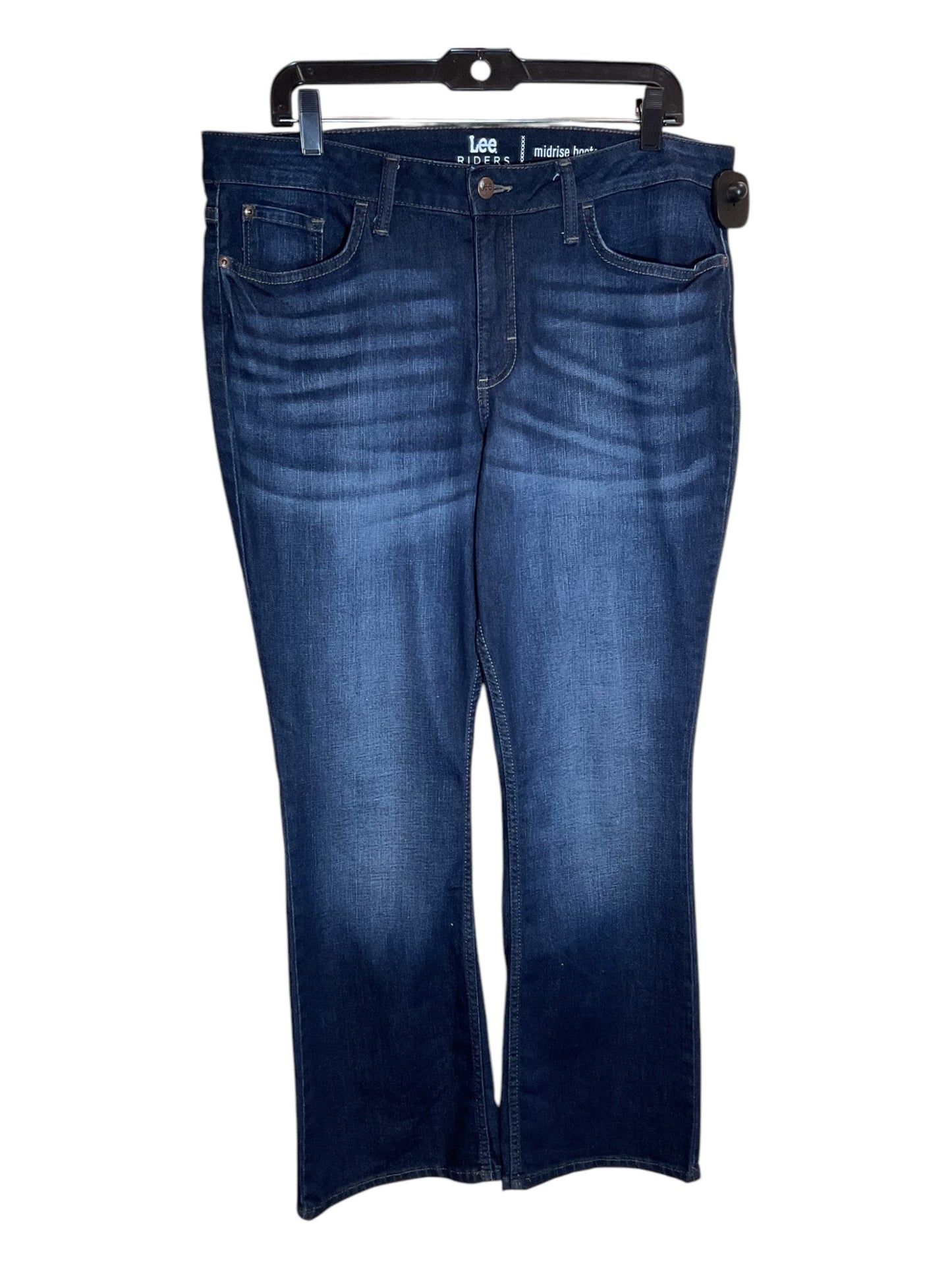 Jeans Boot Cut By Lee In Blue Denim, Size: 14p