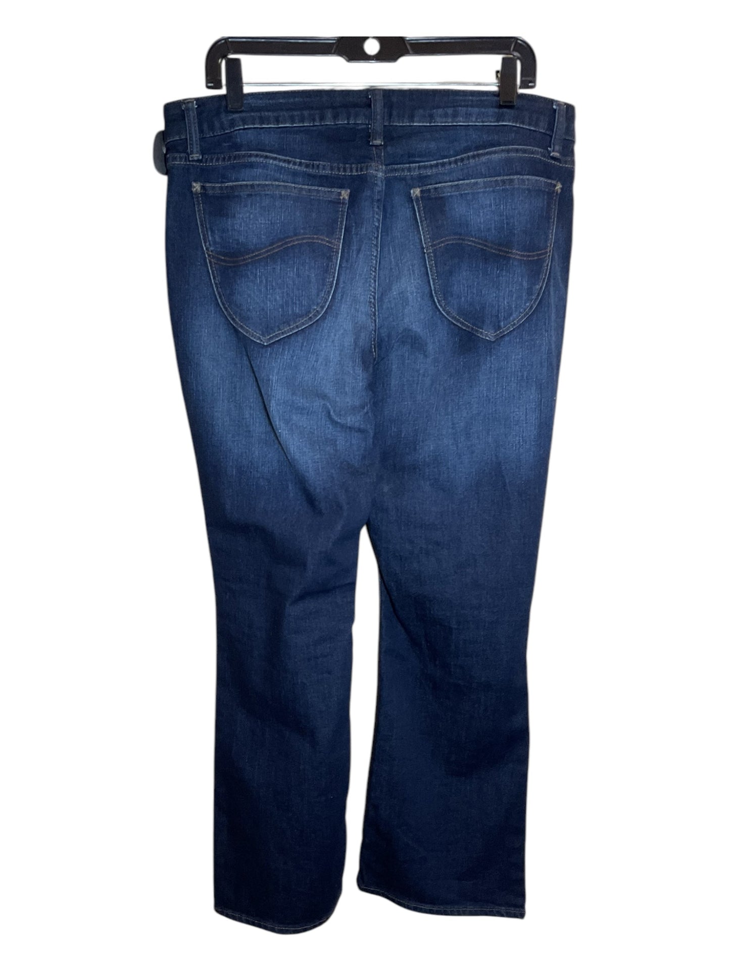 Jeans Boot Cut By Lee In Blue Denim, Size: 14p