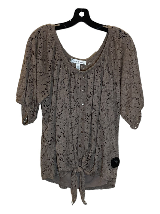 Brown Top Short Sleeve French Laundry, Size Xl