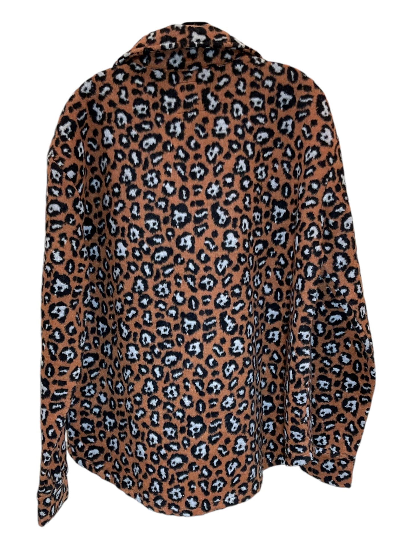 Jacket Shirt By Simply Southern In Animal Print, Size: L