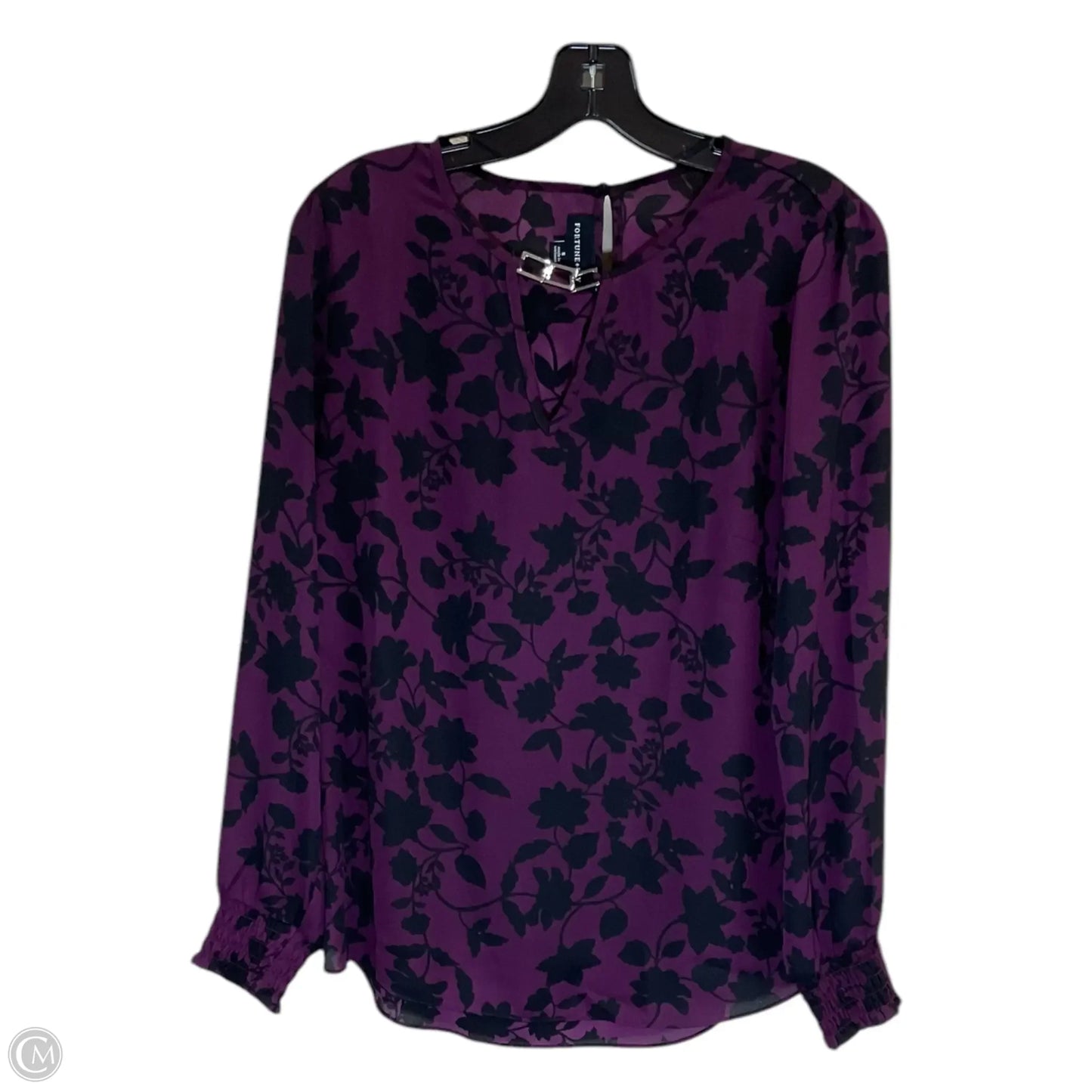 Top Long Sleeve By Fortune & Ivy In Purple, Size: S