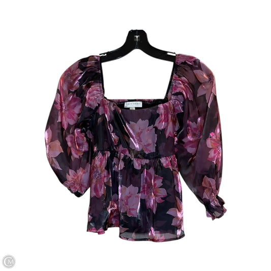 Top 3/4 Sleeve By Clothes Mentor In Floral Print, Size: S