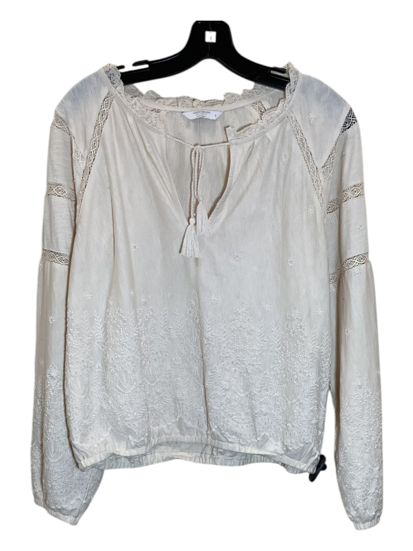 Top Long Sleeve By Lucky Brand In Cream, Size: S