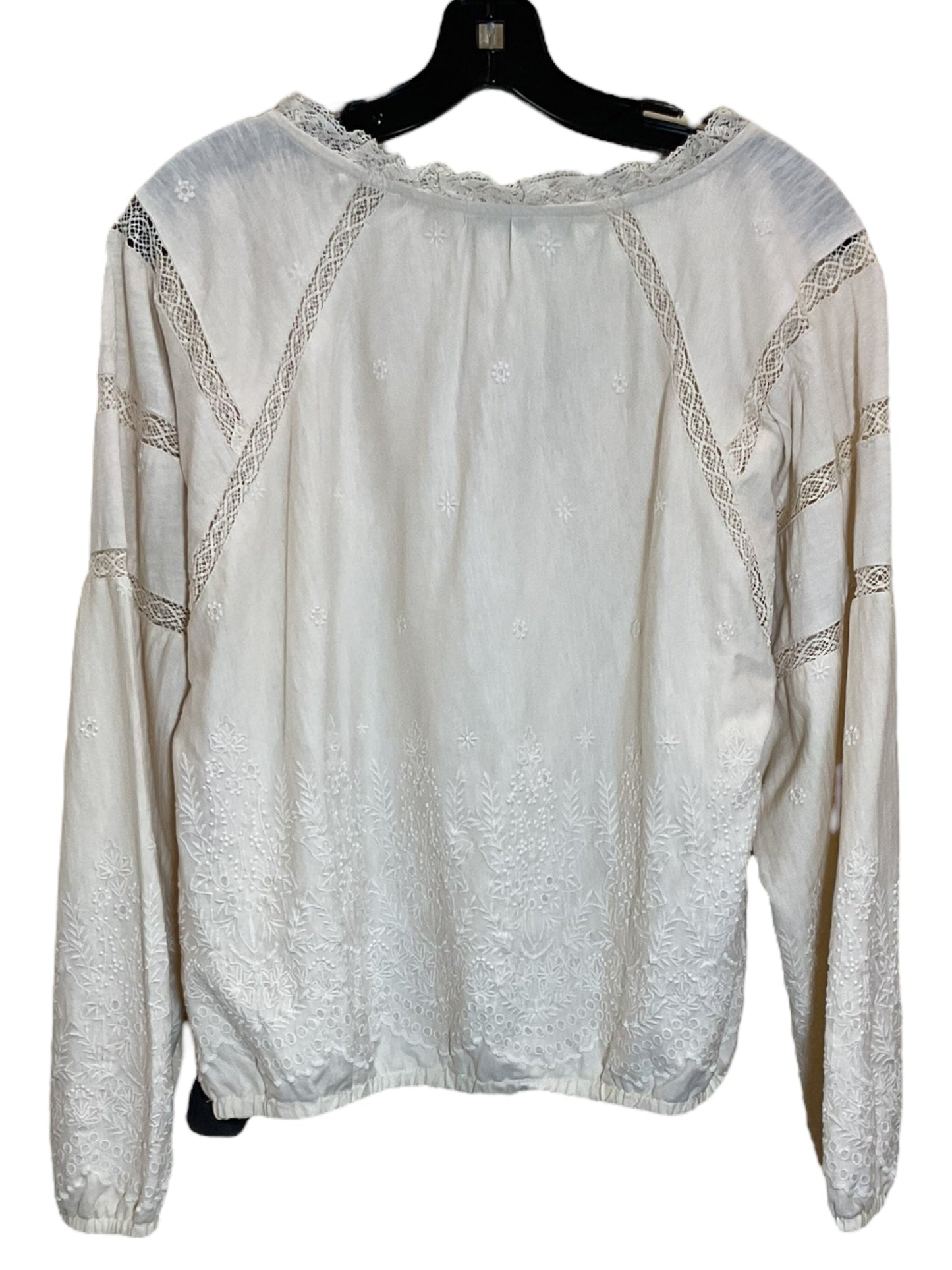 Top Long Sleeve By Lucky Brand In Cream, Size: S