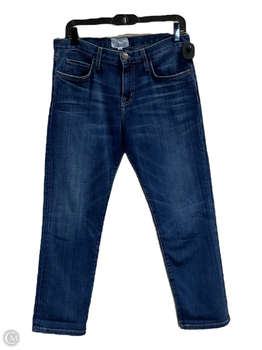 Jeans Straight By Current Elliott In Blue Denim, Size: 2