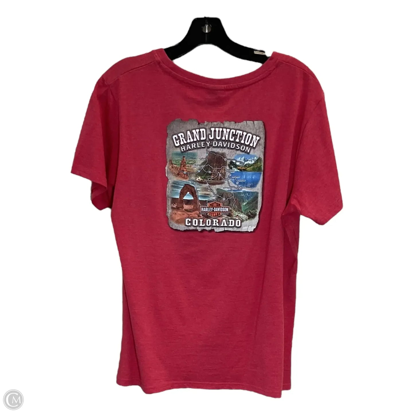 Top Short Sleeve By Harley Davidson In Red, Size: Xl