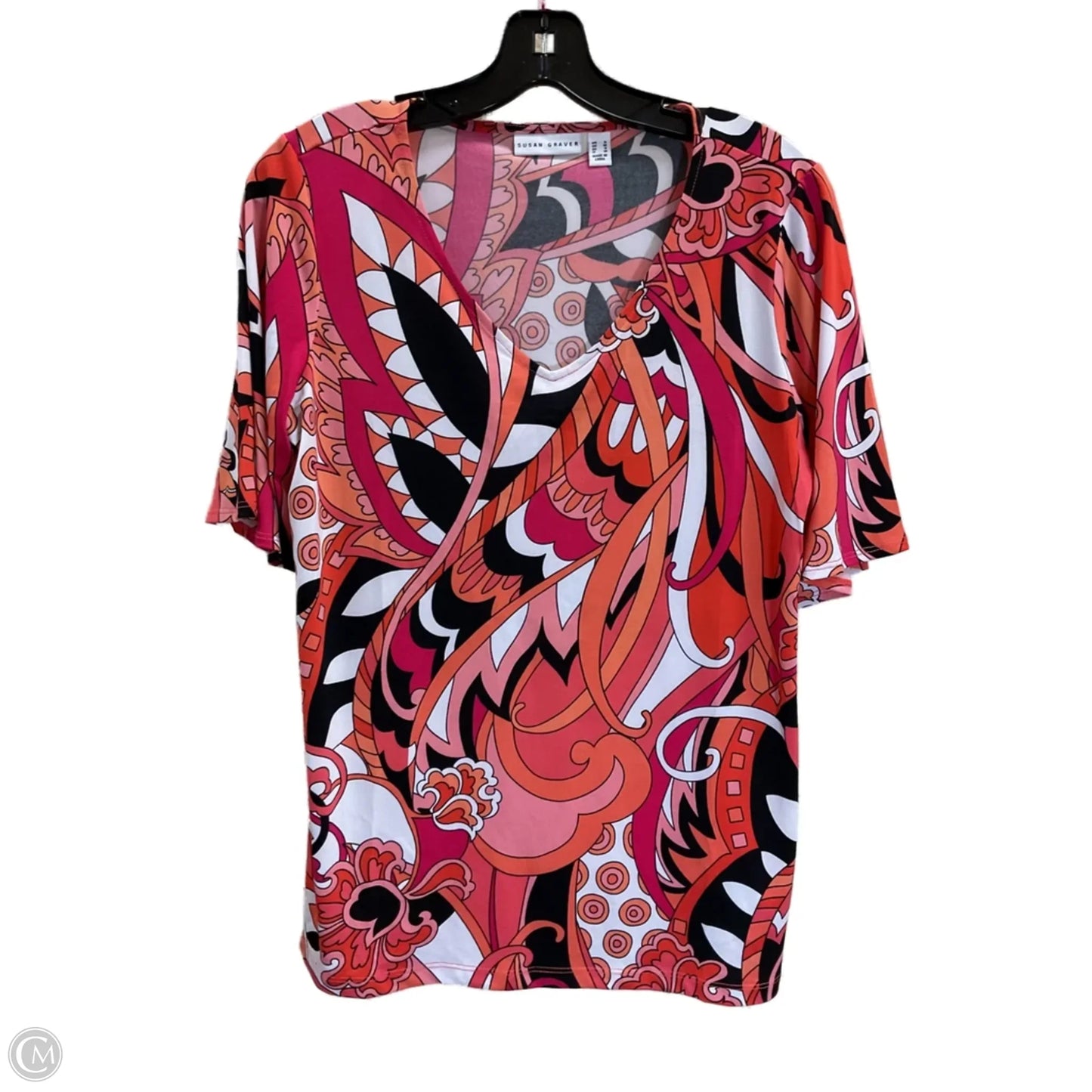 Top Short Sleeve By Susan Graver In Multi-colored, Size: S