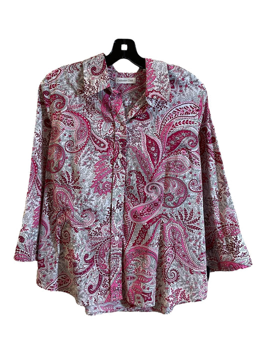 Blouse 3/4 Sleeve By Coldwater Creek  Size: L