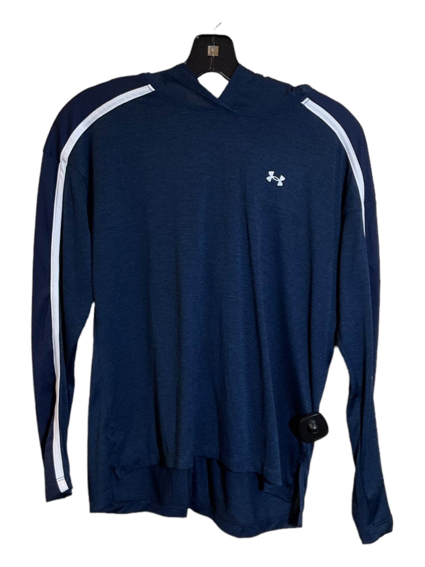 Blue Athletic Top Long Sleeve Collar Under Armour, Size Xs