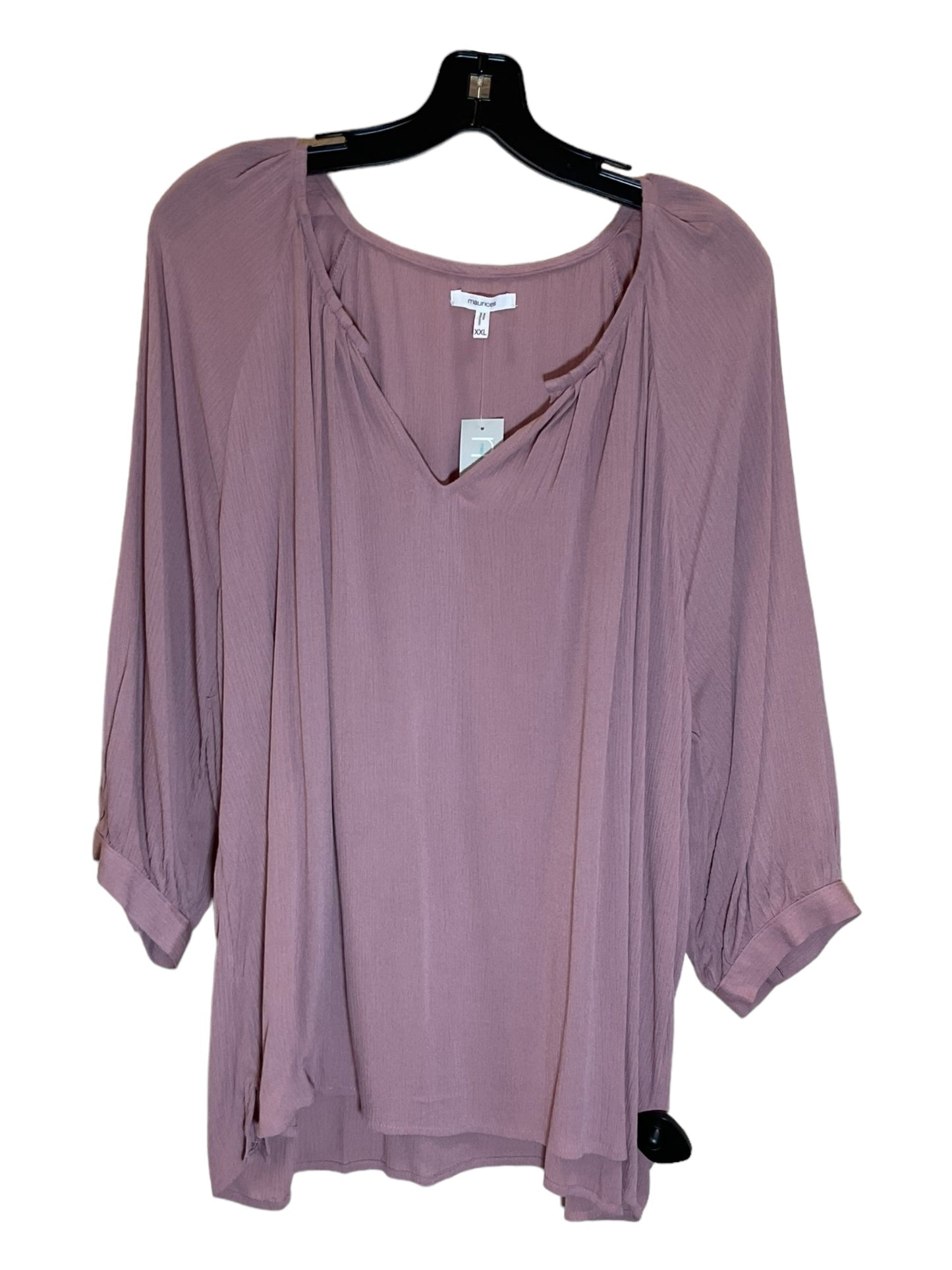 Mauve Top 3/4 Sleeve Maurices, Size 1x