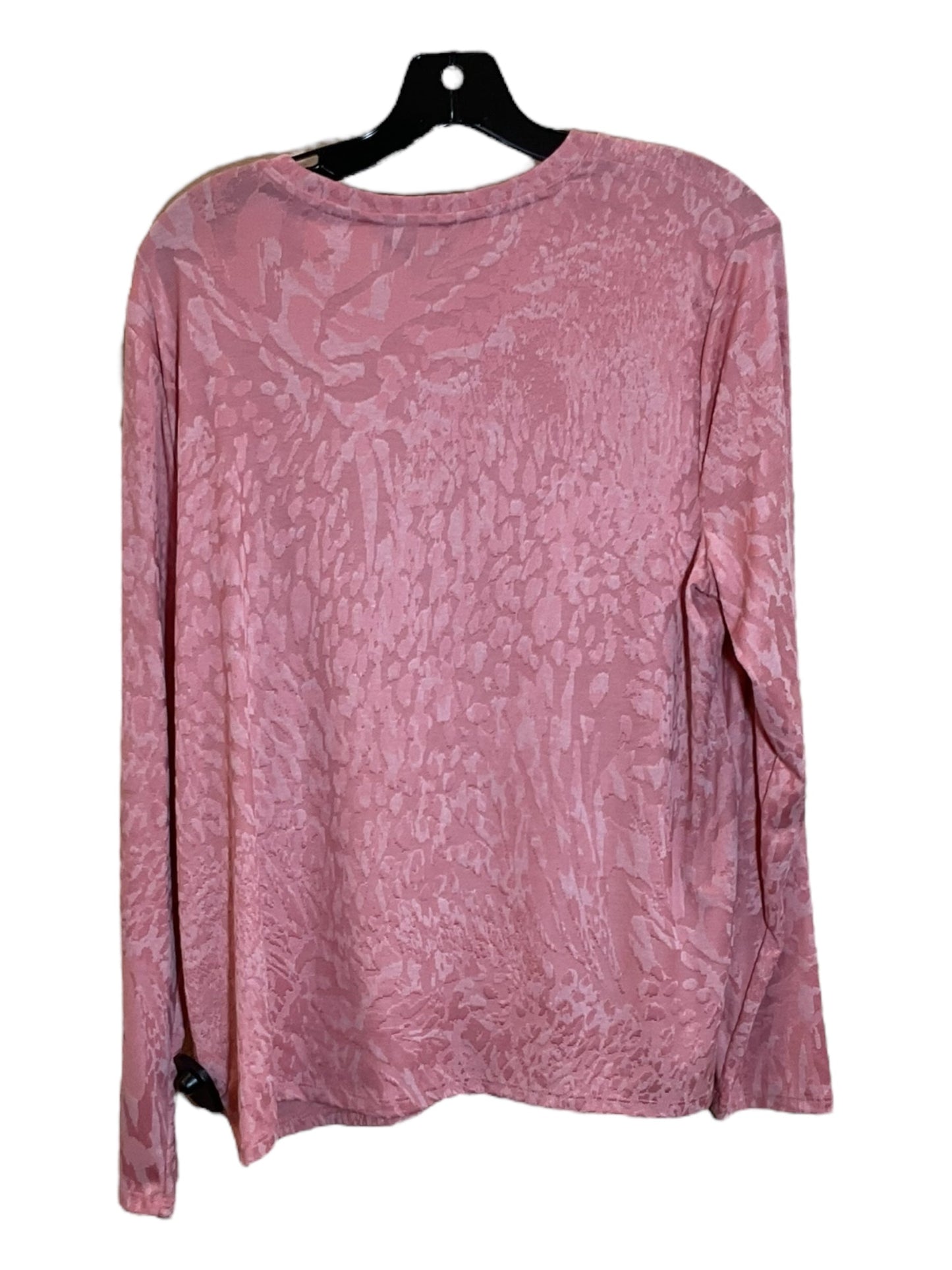 Pink Top Long Sleeve Simply Vera, Size Xl