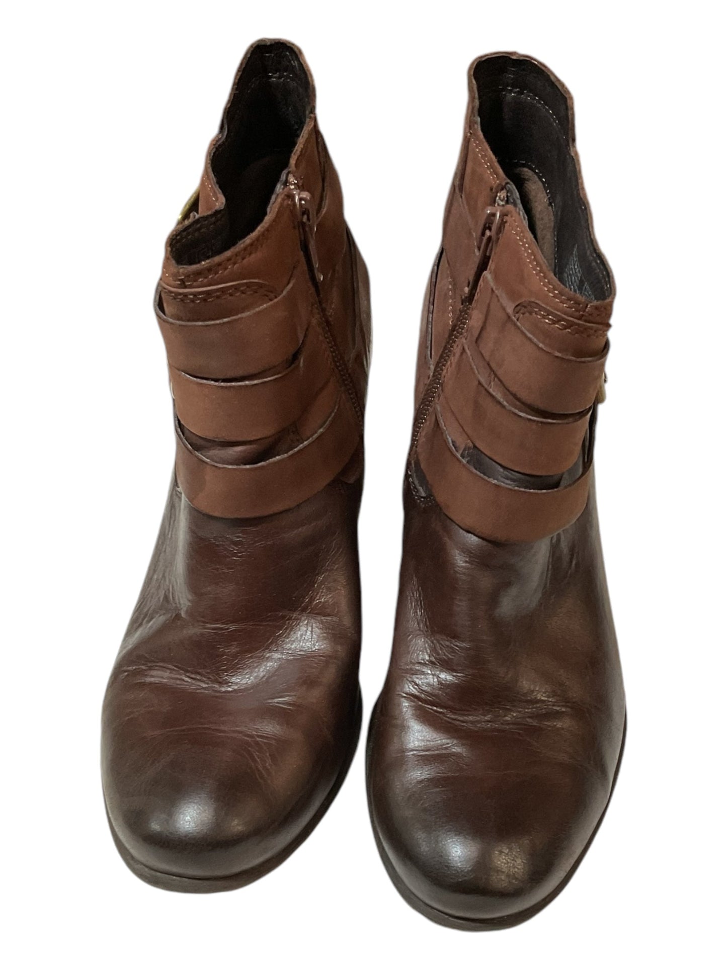 Boots Ankle Heels By Josef Seibel In Brown, Size: 8.5