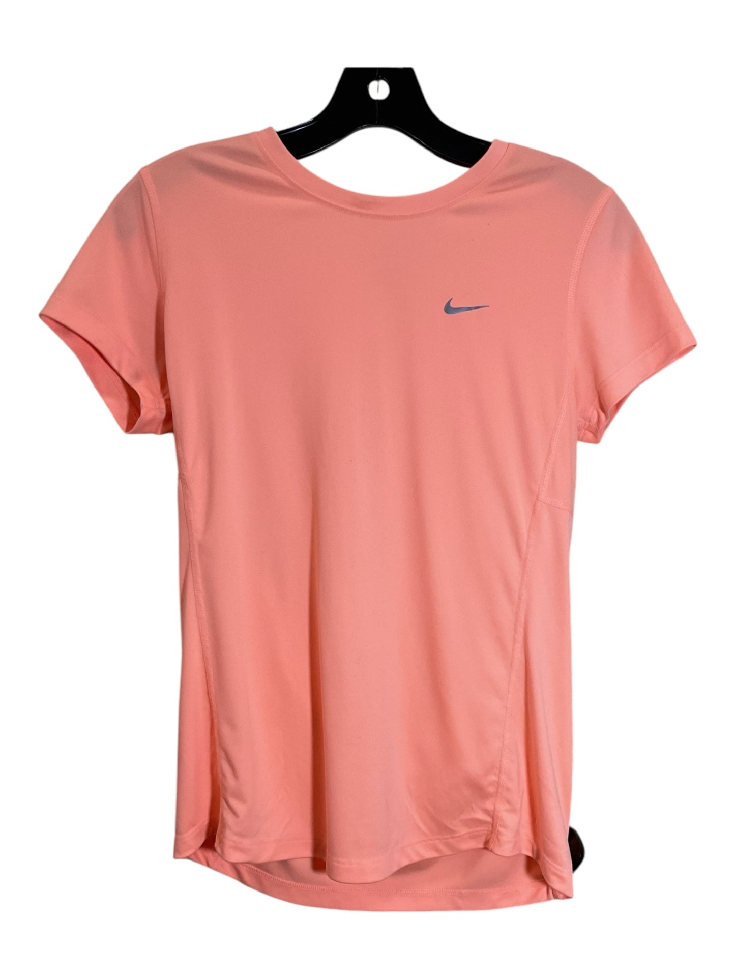 Athletic Top Short Sleeve By Nike In Orange, Size: M