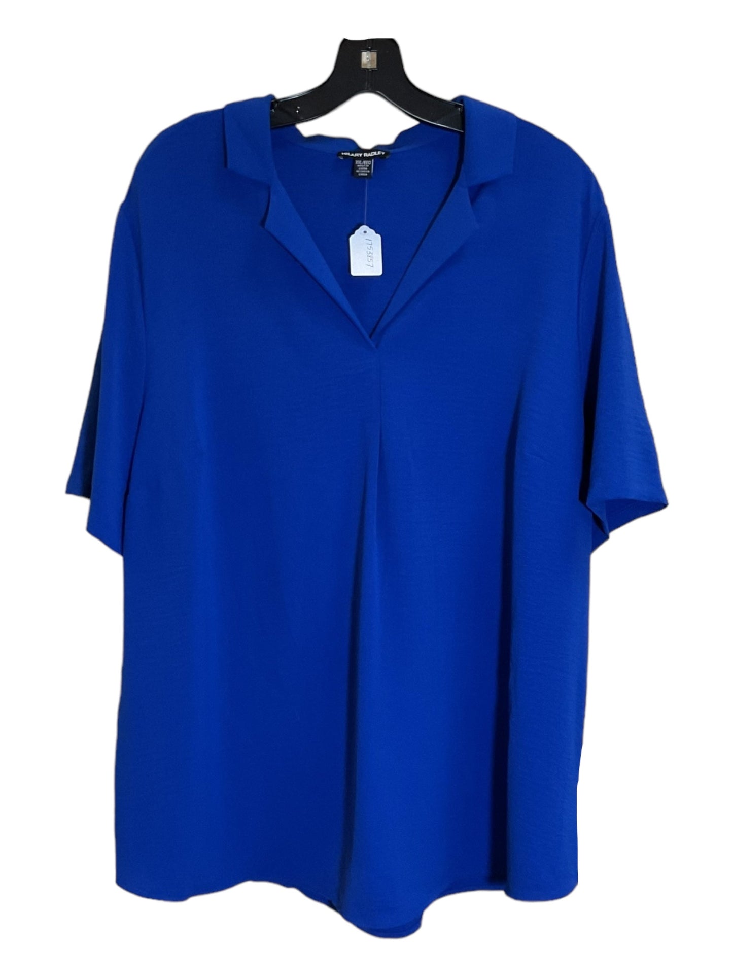 Blue Top Short Sleeve Hilary Radley, Size 1x