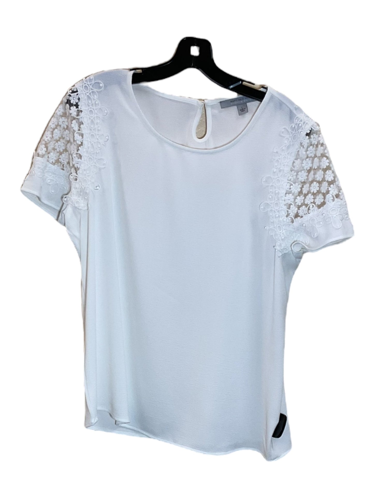 White Top Short Sleeve Marc New York, Size L