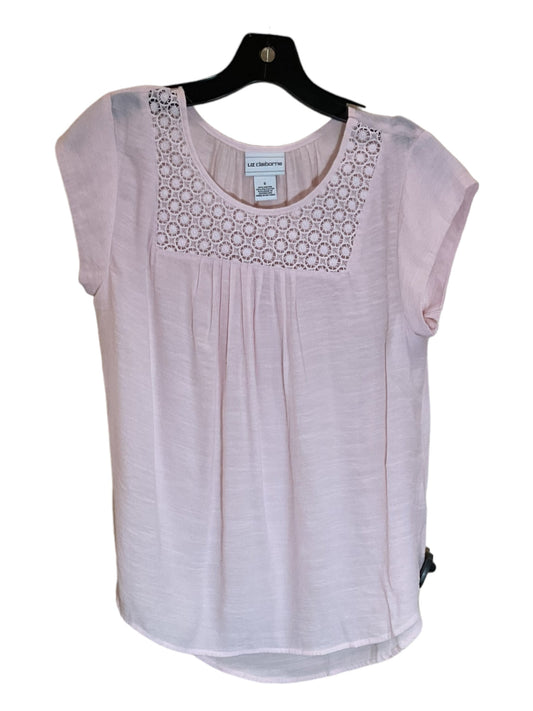 Top Short Sleeve By Liz Claiborne In Pink, Size: S