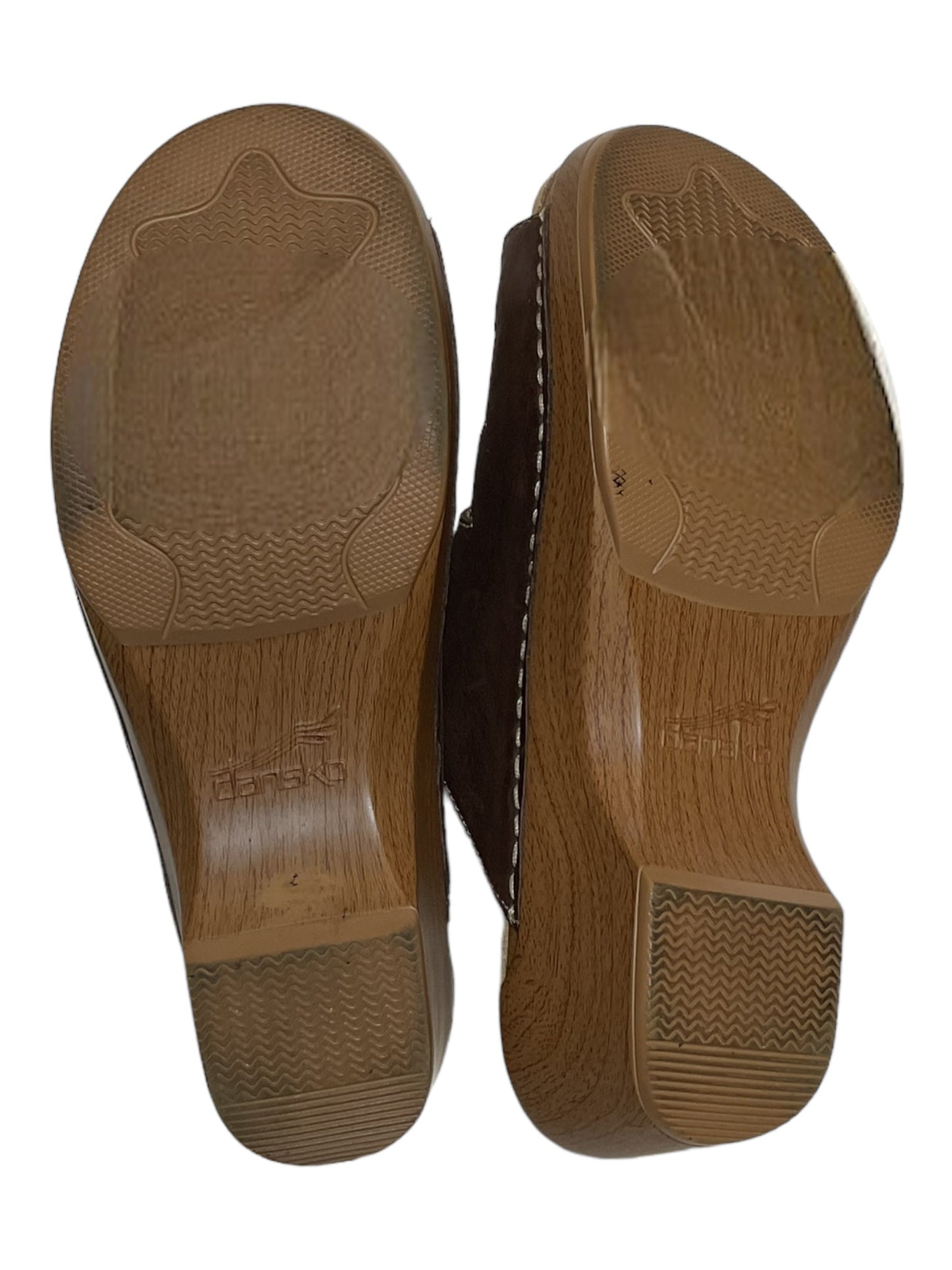 Brown Sandals Heels Block Dansko, Size 8.5