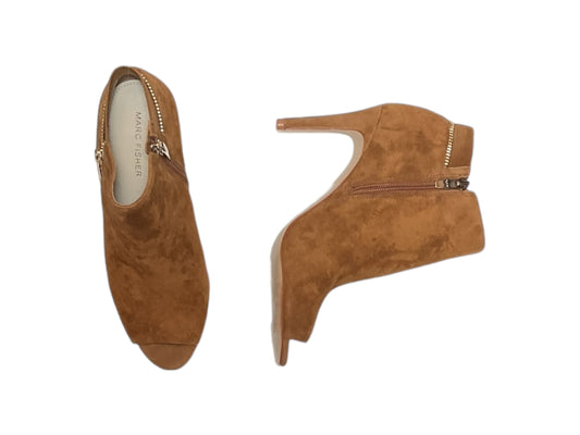 Brown Sandals Heels Stiletto Marc Fisher, Size 7.5