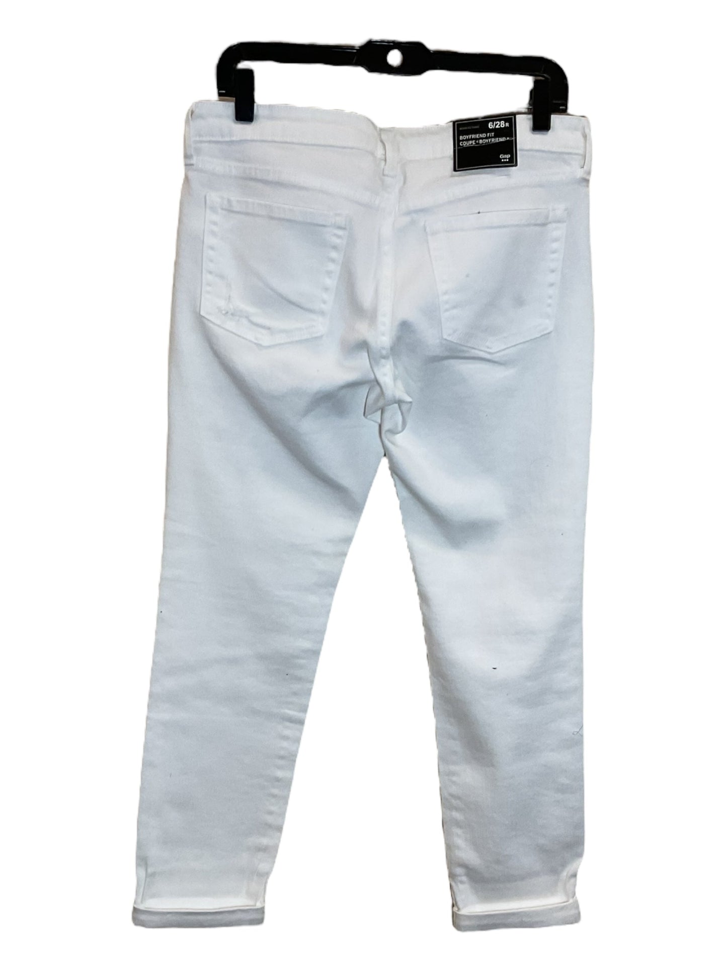 White Jeans Boyfriend Gap, Size 6