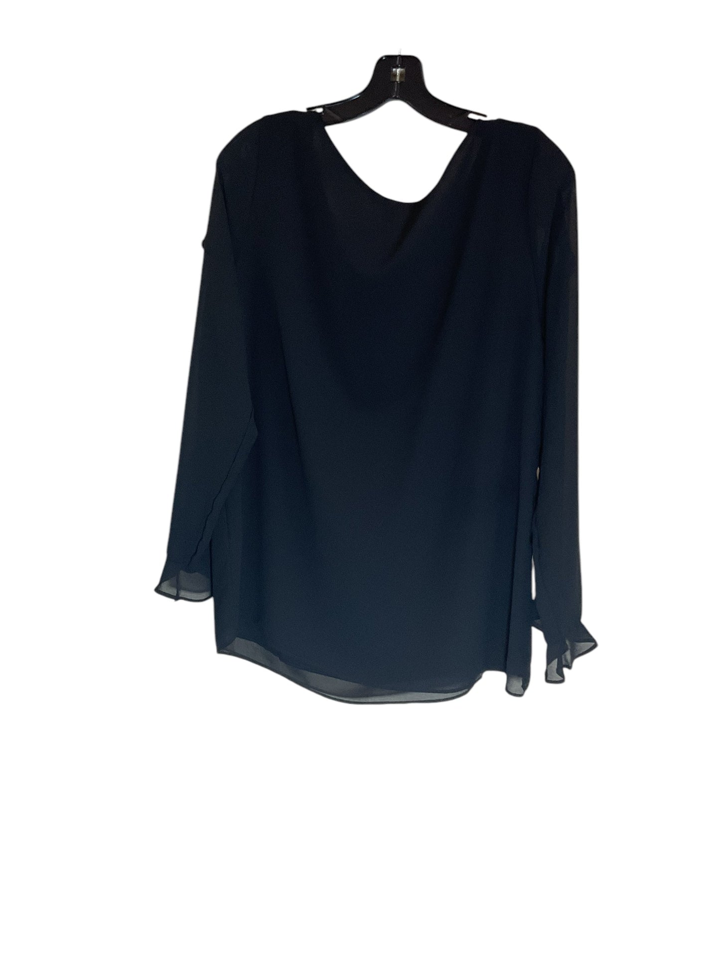 Top Long Sleeve By Roz And Ali In Black, Size: L