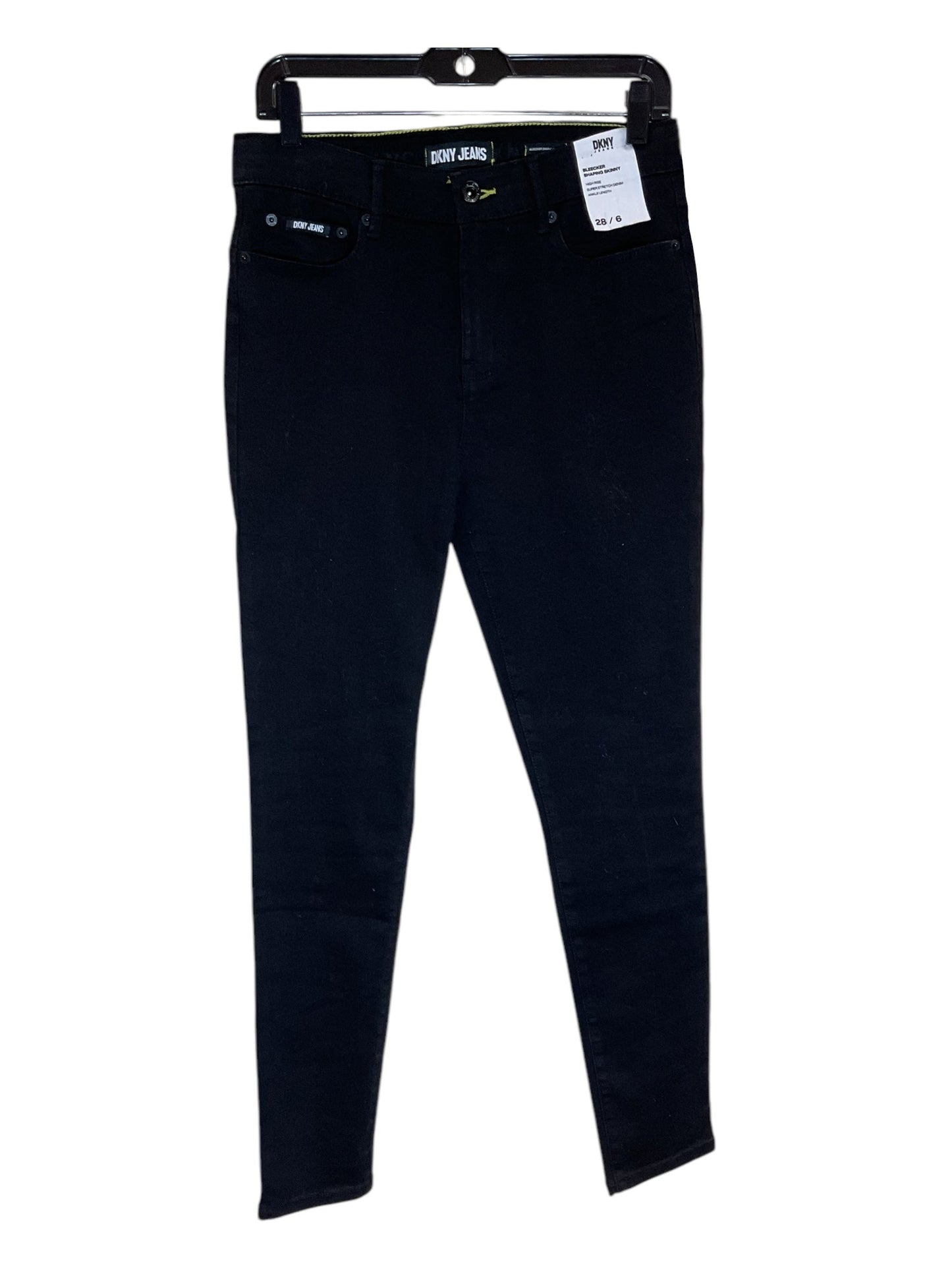 Jeans Skinny By Dkny In Black Denim, Size: 6