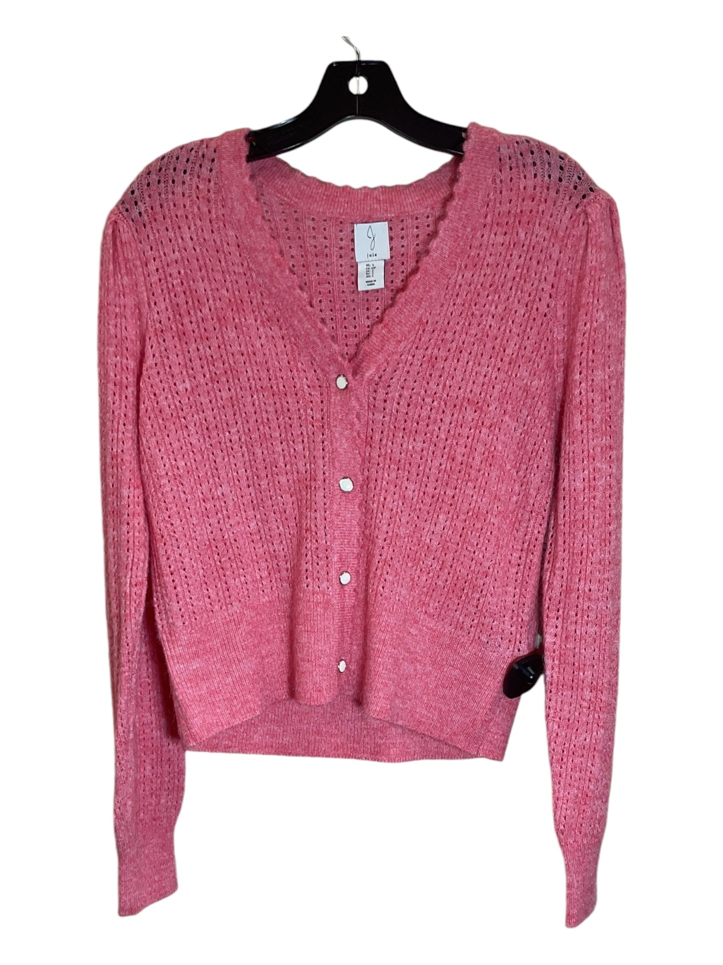 Sweater Cardigan By Joie In Red & White, Size: S