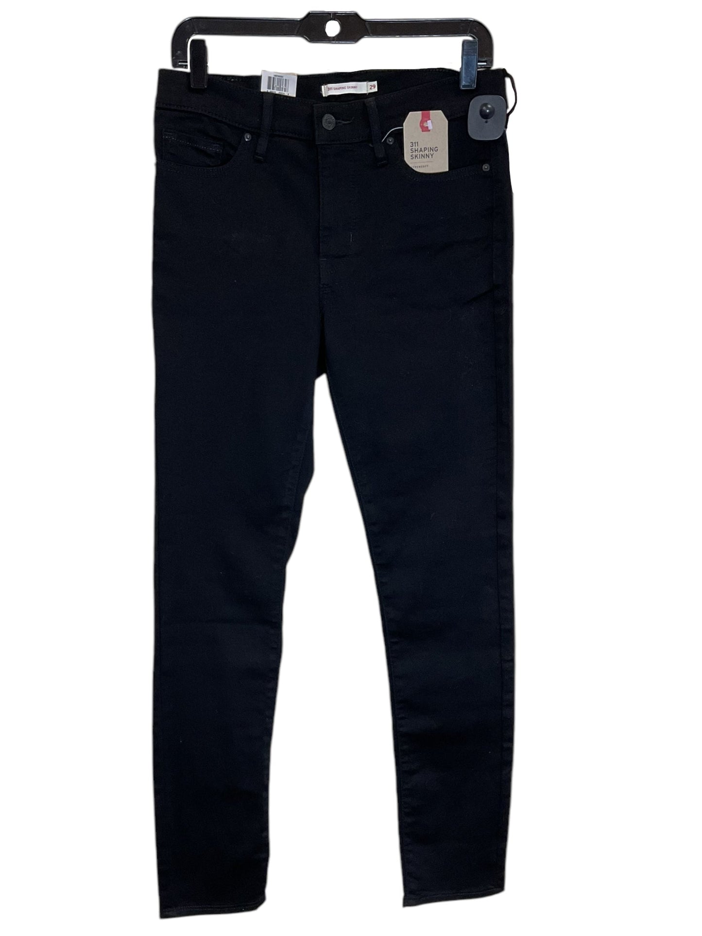 Jeans Skinny By Levis In Black Denim, Size: 8