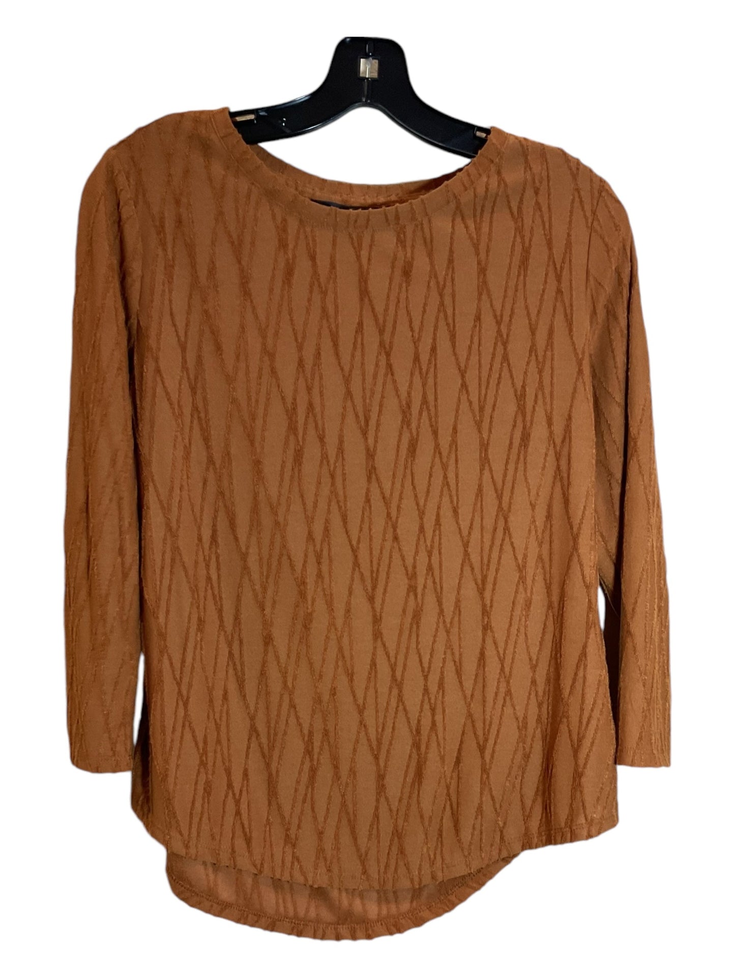 Top Long Sleeve By Simply Vera In Orange, Size: M