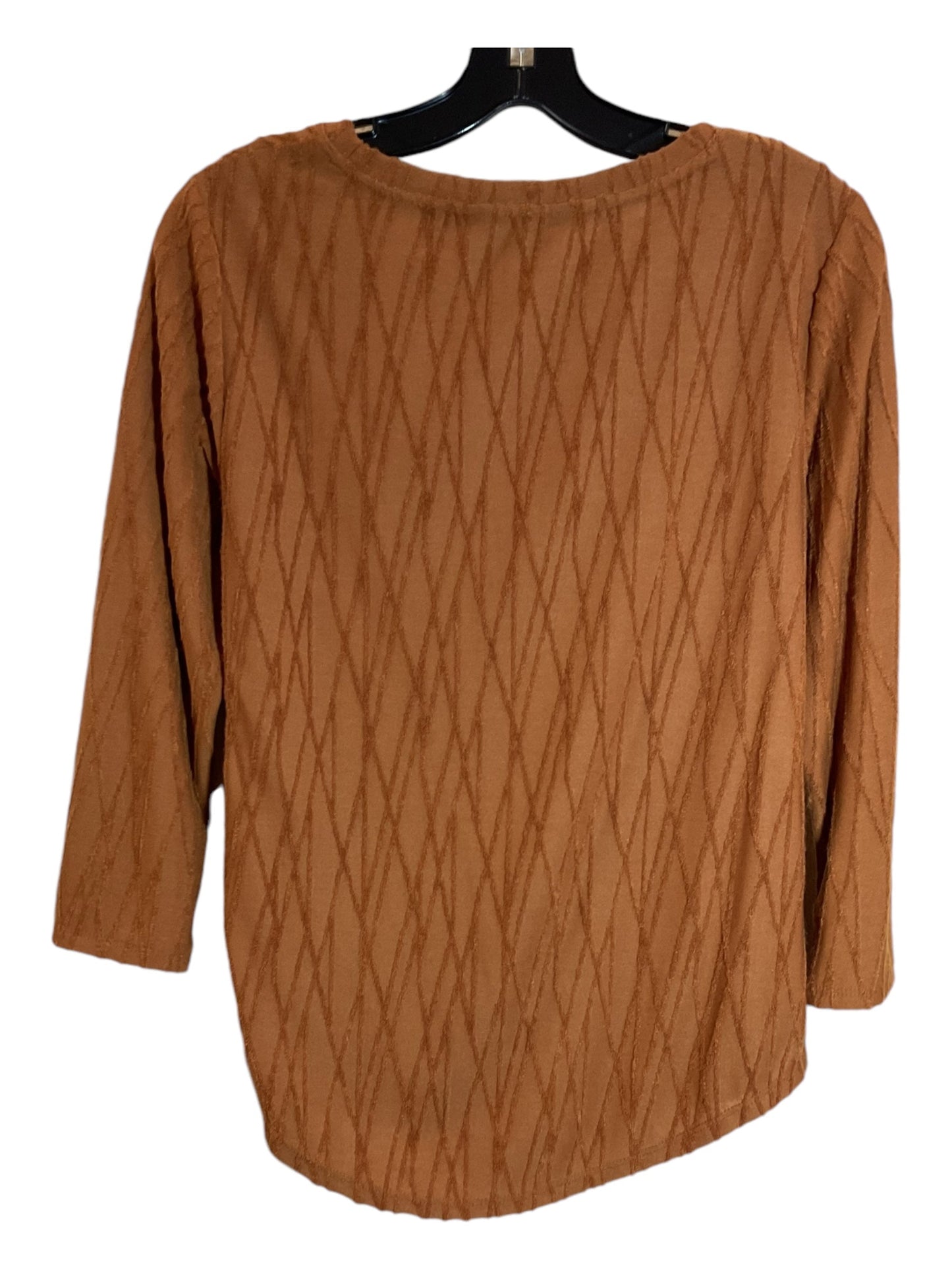 Top Long Sleeve By Simply Vera In Orange, Size: M