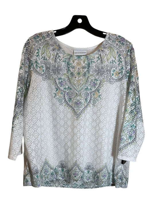 Top Long Sleeve By Alfred Dunner In White, Size: Petite L