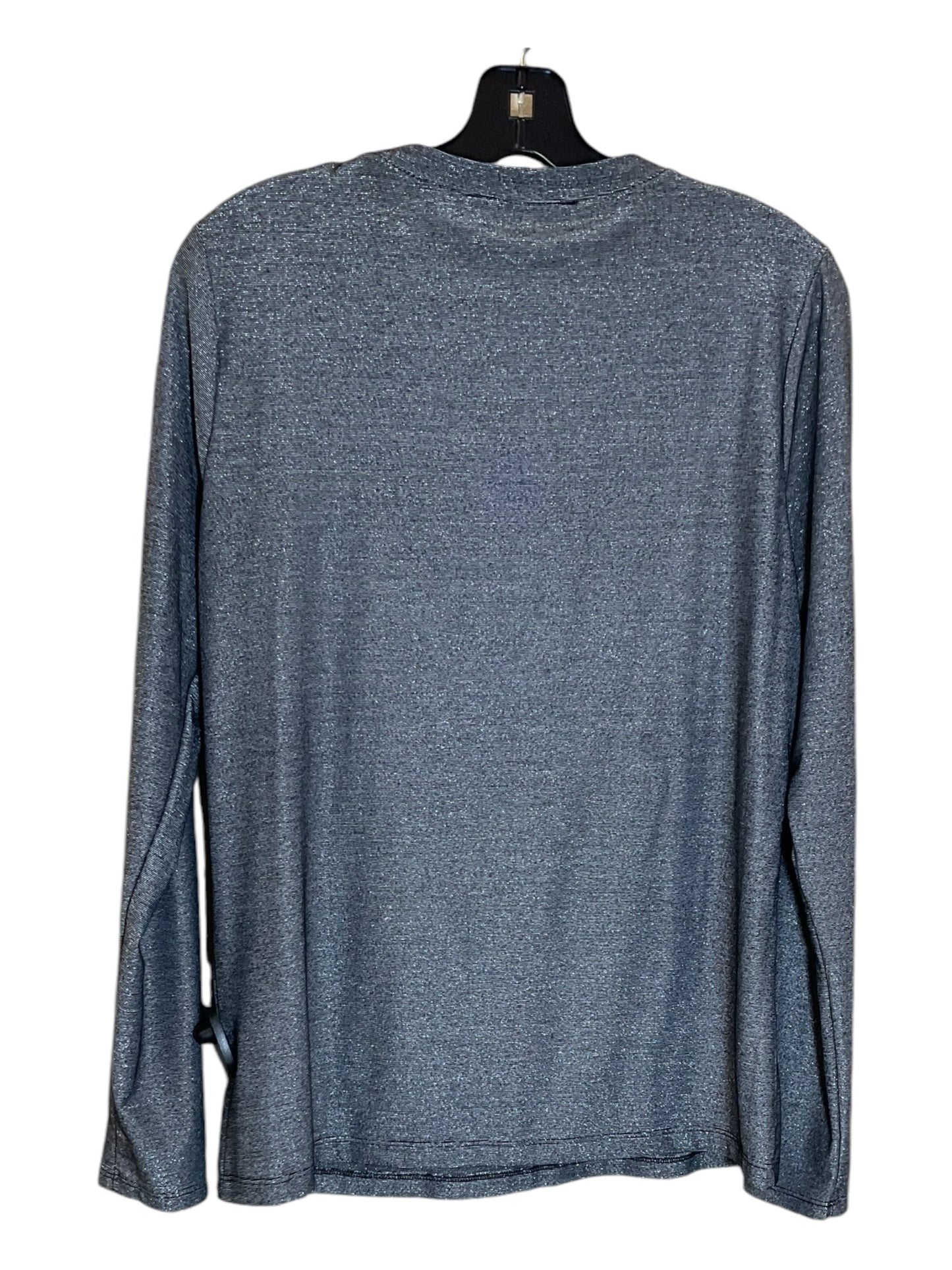 Top Long Sleeve By Chaus In Silver, Size: M