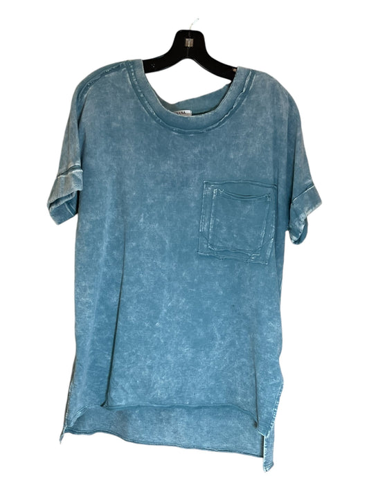 Tunic Short Sleeve By Clothes Mentor In Green, Size: S