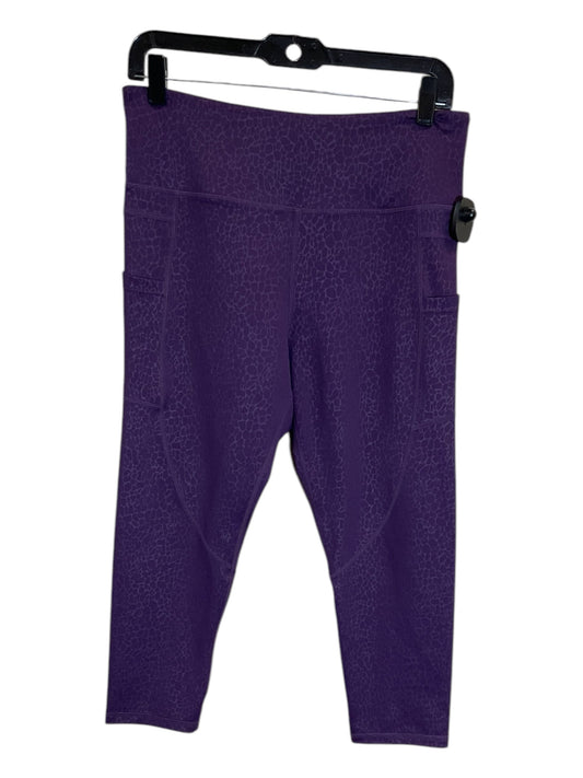 Athletic Leggings Capris By Zyia In Purple, Size: L