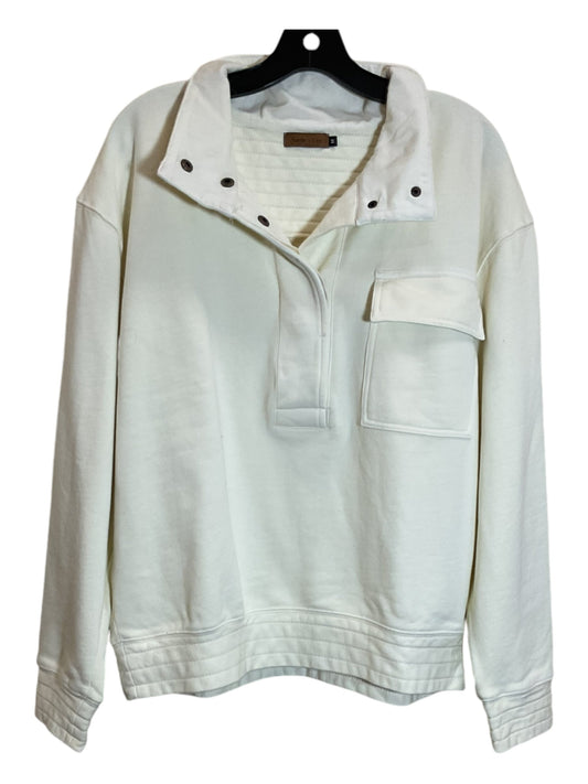 Sweatshirt Collar By Clothes Mentor In Cream, Size: M