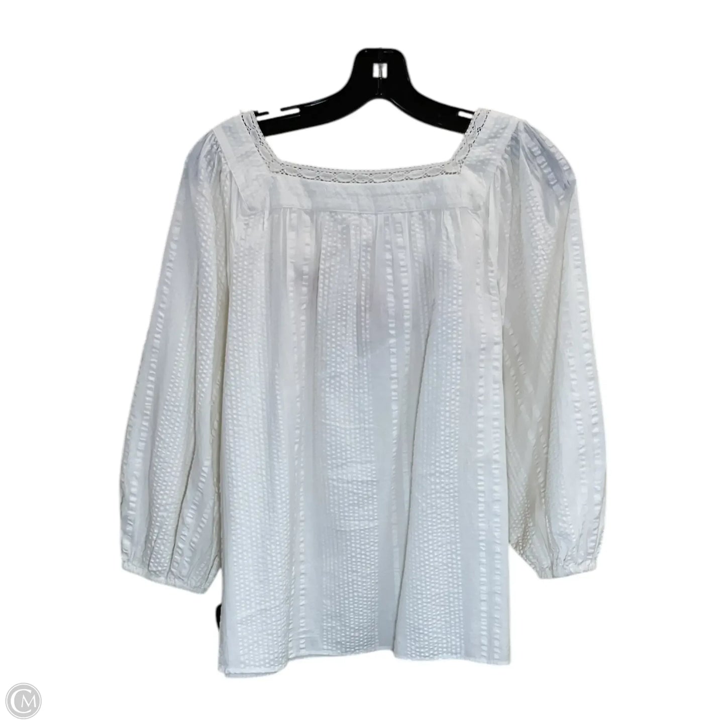 Top 3/4 Sleeve By Lc Lauren Conrad In White, Size: S