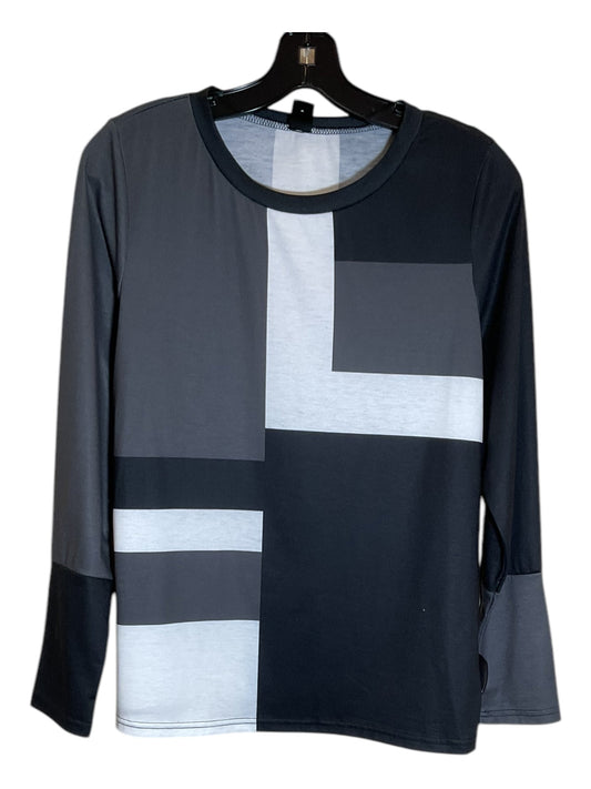 Top Long Sleeve By Shein In Black & Grey, Size: S